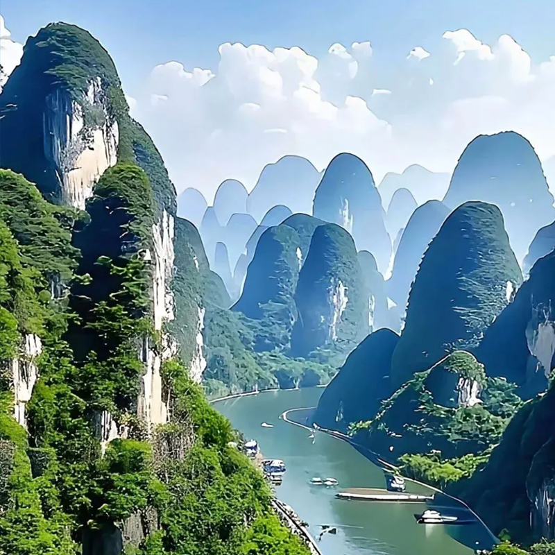 【桂林山水甲天下】山水文化夏令營(yíng)5天（象鼻山+船游興坪漓江+靖江王府+體驗(yàn)科舉考試+制作非遺團(tuán)扇+山水間表演+遇龍河竹筏游+荔江灣游船+天宮巖+篝火晚會(huì)）